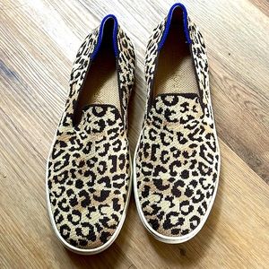 Size 9.5 Rothy’s slip on sneakers - animal print